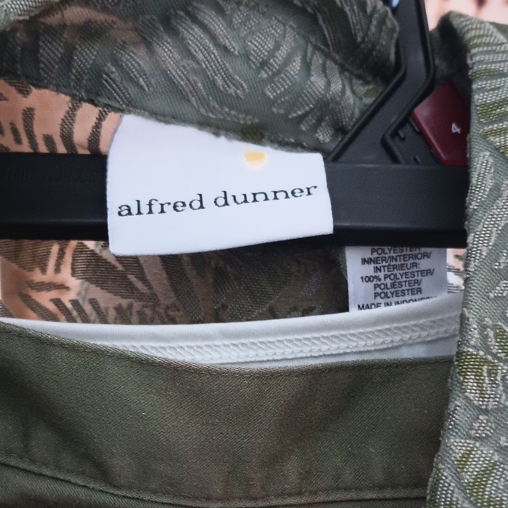 Alfred Dunner Olive Leaf Print Ensemble - Picture 2 of 4